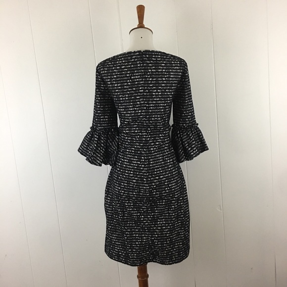 Banana Republic Flutter Sleeve Striped Lace Dress - Picture 6 of 9